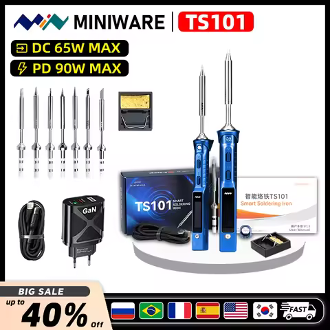 Original TS101 Soldering Iron 90W Mini Thermostat LCD Displays TS100 TS 101 Soldering Iron with PD P