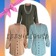 New IZZY BLOUSE - Ironless Women Blouse Casual Plus Size Dress Formal & College Wear Muslim Fashion 