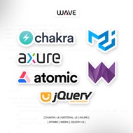 IT Programming Waterproof Vinyl Cutting Sticker - Chakra UI / Atomic / Axure / Webix / JQuery Unit