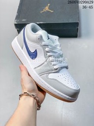 全新🌸Jordan Air Jordan 1 Low 白灰藍 時尚百搭潮鞋運動鞋 舒適透氣波鞋