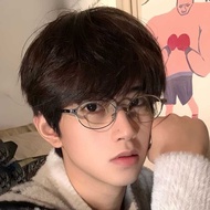 Sven Men Oval Small Frame Myopia Glasses Retro Silver Metal Glasses Frame Women Anti Blue Light Flat