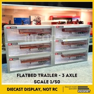INCONST | WSI Models Flatbed Trailer- 3 Axle Diecast Scale 1/50 Model