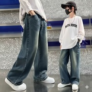Unisex Boys' Jeans Long Baggy Loose Baggy Korean Style Plain Black Seluar Jeans Budak Lelaki Seluar 