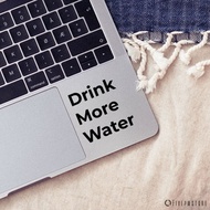 Stiker Drink More Water - sticker quote untuk laptop Apple Macbook