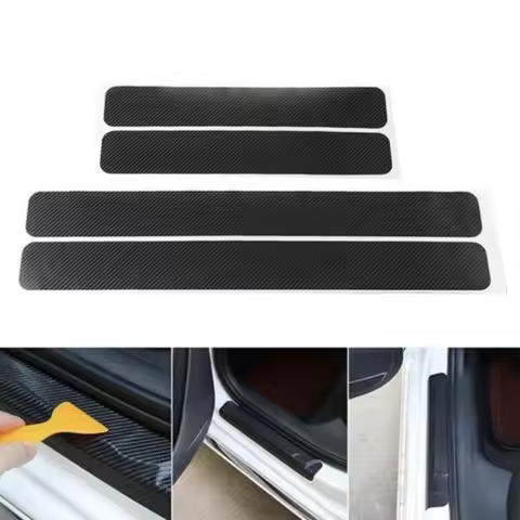 Universal Protector Sill Scuff Cover Car Door Plate Sticker For Chevrolet Cruze Aveo Lacetti Captiva