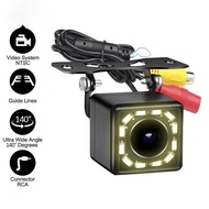 กล้องมองหลังสำหรับกล้องติดรถยนต์ 12V 8 LED รถ กล้องมองหลังสำรองที่จอดรถ สำหรับใช้ดูภาพตอนถอยหลัง สีดำ จำนวน