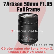 Ống kính 7Artisans 50mm F1.05 Full-Frame ngàm cho Sony FE Canon RF Nikon Z và Sigma/Leica/Panasonic