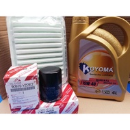 TOYOTA VIOS 1.5 (2nd MODEL) NCP93 OIL FILTER + AIR FILTER + KOYOMA 15W40 MINERAL ENGINE OIL