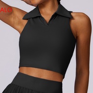 【ALO】 Alo Yoa Naked Tight Sports Vest Running Tennis Fitness Yoga Clothing Polo Lel Sweatshirt 【Hot
