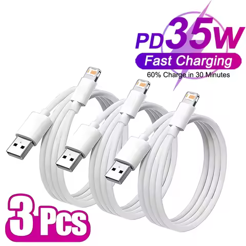 PD 35W USB Cable for Apple iPhone 16 15 14 13 12 11 Pro Max 8 Plus XR XS Fast Charging USB C Charger