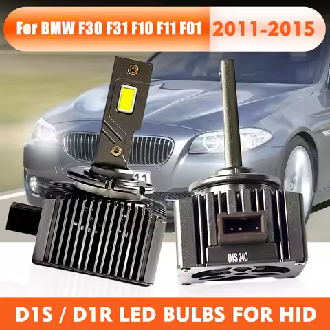 D1S D1R LED Headlight Bulbs 55W 6000K White Replace HID Conversion Kit Plug-and-Play For 2011-15 BMW