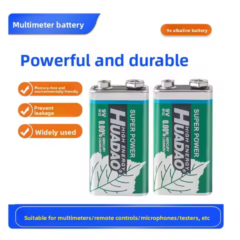 Disposable 9 Volt Battery 9V Alkaline Battery Multimeter Alarm Microphone 6F22 Carbon Dry Batteries 