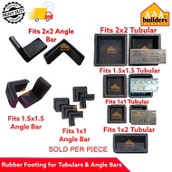 Rubber Footing for Tubular and Anglebar 1x1, 1x2, 1.5x1.5, 2x2 Sold per piece