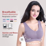 LS  Seamless Sport Bra Double Layer Plus Size Padded Yoga Training Gym S-3XL 811