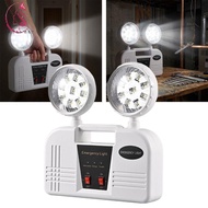 OCEANMAP Double Head Emergency Exit Light, LED IP30 Fire Emergency Evacuation Wall Lamp, Evacuation 