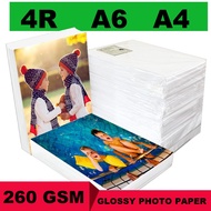 Inkjet A6 / 4R size Photo Glossy Paper  135gsm180gsm gsm 230gsm 260gsm