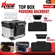 2pcs Motorcycle Top Box Backrest Cushion 36/45L Pad Motorcycle Roof Box Backrest Cushion Universal M