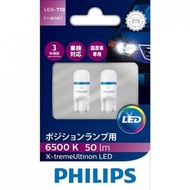 日本 PHILIPS 12V汽車T10房燈細粒牌燈LED 6500K 50ML