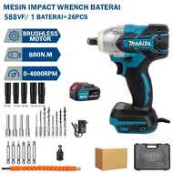 MAKITA Impact Wrench 1090V/588V Impact Baterai Brushless torsi besar impek makita Impact wrench Mesi