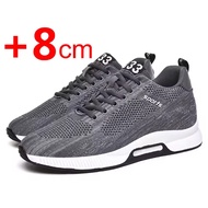 Men Sneakers Elevator Shoes Hidden Heels Breathable Heightening Shoes for Men Increase Insole 6CM Sp