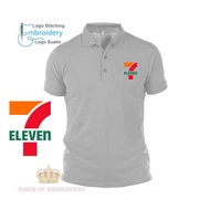 DRY FIT MICROFIBER Baju Polo Classic T Shirt  logo 7 Eleven 7-11 Mart Sulam Embroidery FOR MEN&WOMEN