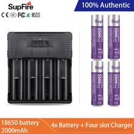 SUPERFIRE Flashlight AB2 Strongไฟฉาย18650แบตเตอรี่Li-Ion 2000MAh 3.7Vเหมาะสำหรับ10Wไฟฉาย