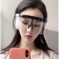 Nopeet glasses Oversized Exaggerated Visor Wrap Shield Large Mirror Sun Glasses Half Face Shield Gua