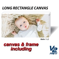 Canvas - Custom Canvas Photo Print (Long Rectangle) 10in x 20in to 48in x 4in (CANVAS &amp; FRAME INCLUDING)