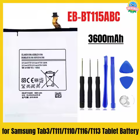 3600mAh for Samsung Tab3/T111/T110/T116/T113 EB-BT115ABC Tablet Battery