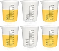 ULAB Scientific Stackable Graduated Plastic Beakers, 6pcs of Vol.150ml(5.07oz), with Easy-to-Read Pr