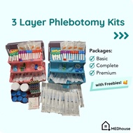 🩺MEDhouse/3 Layer Phlebotomy Kit for Medtech (Basic, Complete, Premium with Freebies) |phlebotomy ki