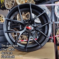 New Sport Rim BBS 15x7 4x114.3 et35 Flat Black Johor Baru