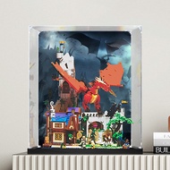 [Transparent Display Box] Acrylic Display Box Suitable for Lego 21348 Red Dragon Legendary Dungeons 