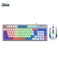 Zeus x RAIKU T98 PRO 94 Keys Metal Cover Rainbow Spherical Keycaps Gaming Keyboard And Mouse Set