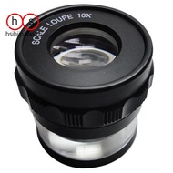 10X Stand Measuring Magnifier Scale Loupe Magnifying Glass 10X with Scaled Magnifier