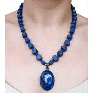 Lapis Lazuli Stone Necklace With Pendant From Afghanistan Natural Real No Color Afghan Bead Locket