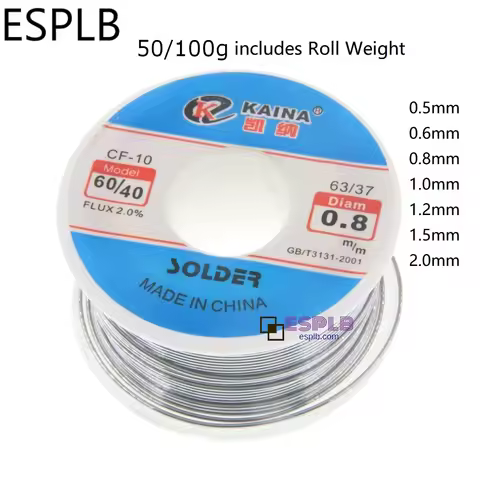 ESPLB 50/100g CF-10 Solder Wire Tin 0.5/0.6/0.8/1.0/1.2/1.5/2.0mm Roll Clean Rosin Welding Core Sold