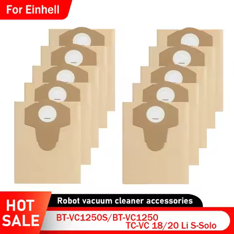 20L 30L Wet and Dry Vacuum 5/10pc Dust Bags for Einhell BT-VC1250S/BT-VC1250/20 Li S-Solo/TC-VC 18 P