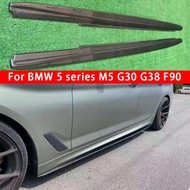 For BMW 5 Series M5 F90 G30 G38 Carbon Fiber Side Skirts Side bumper Splitters Side skirt Cupwings A