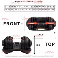 Adjustable Dumbbells 24kg (2.5kg - 24kg),  40kg (5kg - 40kg), Dumbbell Rack 1pc(Ready Stock)