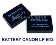 (แพ็คคู่2ชิ้น) LP-E12 \ LPE12 แบตเตอรี่สำหรับกล้องแคนนอน Camera Battery For Canon EOS M100,M50,M10,M2,M,Rebel SL1,100D,PowerShot SX70 HS,Kiss M,Kiss X7 BY JAVA STORE