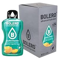 Bolero Multivitamin 24 x 3 g, juice powder without sugar, sweetened with stevia + vitamin C, suitable for children, athletes and diabetics, gluten-free and vegan friendly, multivitamin flavour