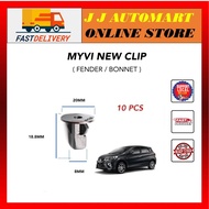 NEW MYVI 2018-2020 grill clip 10 pcs OEM myvi accessories perodua fender Grill n rear bumper clip my