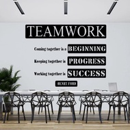 Wall Sticker Glass Wall Sticker Teamwork Quotes Motivational Office Room