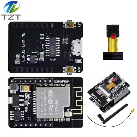 TZT ESP32-CAM-MB WIFI ESP32 CAM Bluetooth Development Board with OV2640 Camera MICRO USB to Serial P