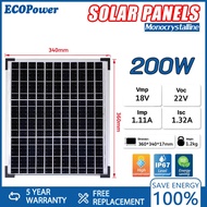Solar Panel 12V18V200W Monocrystalline Solar Panel Solar Light, Solar Cell