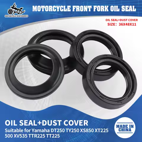 36x48x11 Motorcycle Front Fork Oil Seal 36 48 Dust Cover For YAMAHA DT250 TY250 XS850 XT225 500 XV53