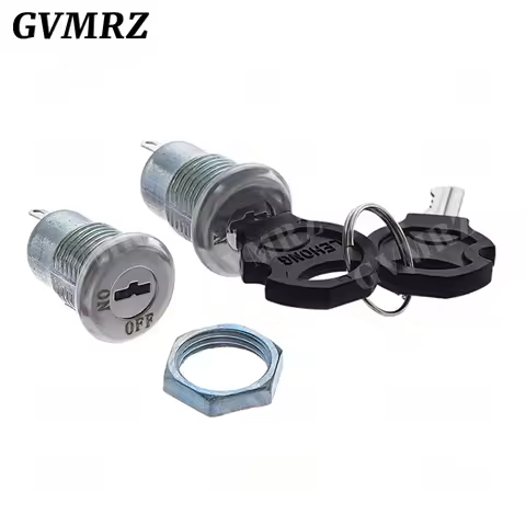 12mm Zinc Alloy Electronic Key Switch ON OFF Lock Switch Phone Lock Security Power Switch Tubular Te