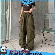 PNT57 Women Cargo Pants Long Pants Loose Oversize Trousers Multi Pocket Classic Woman Pants Seluar P
