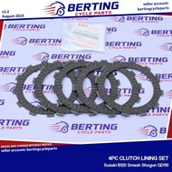 SGP 4PC CLUTCH LINING SET Suzuki B120 | FITS Smash Shogun GD110 21441-21D11L000 4pc